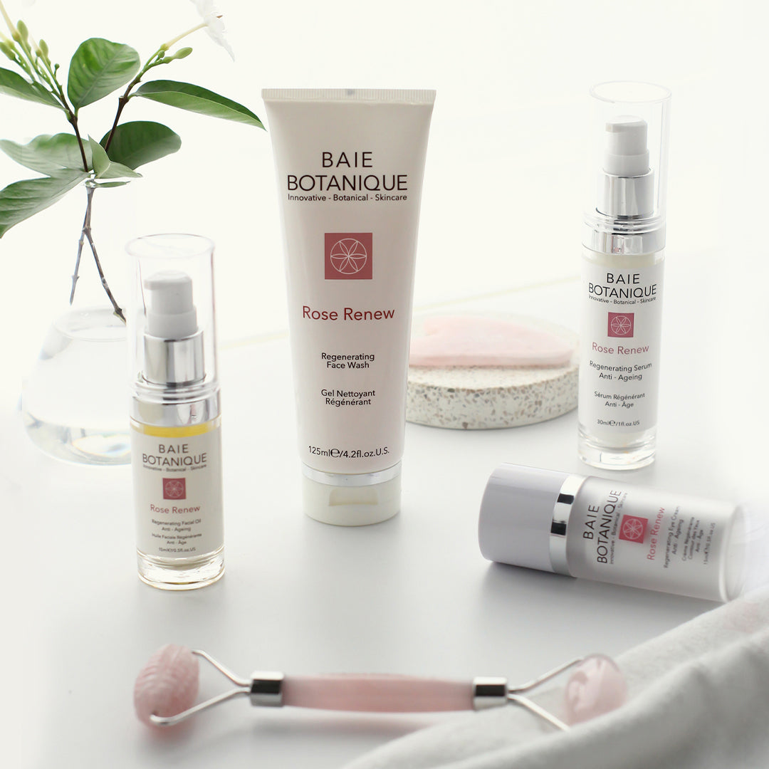 baie botanique rose quartz dual action face roller