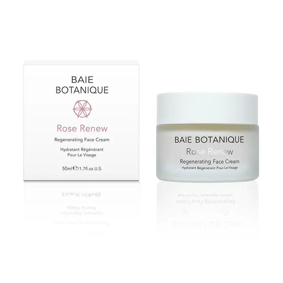 Rose Renew Face Cream 1.7 fl.oz Moisturiser Baie Botanique USA | Organic and Vegan Skincare 