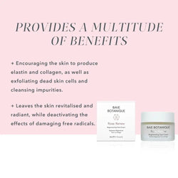 Rose Renew Face Cream 1.7 fl.oz Moisturiser Baie Botanique USA | Organic and Vegan Skincare 