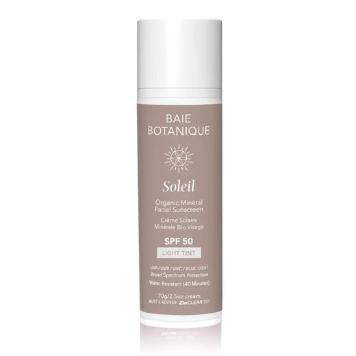 Baie Botanique Soleil Facial Sunscreen Sunscreen Baie Botanique USA | Organic and Vegan Skincare Light Tint 70g 