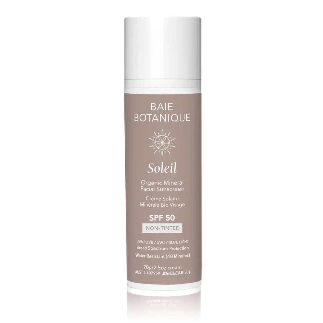 Baie Botanique Soleil Facial Sunscreen Sunscreen Baie Botanique USA | Organic and Vegan Skincare Non-Tinted 70g 