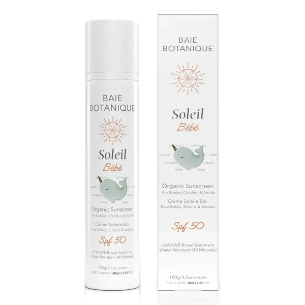 Baie Soleil Baby Sunscreen Sunscreen Baie Botanique USA | Organic and Vegan Skincare 100g 