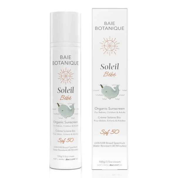 Baie Soleil Baby Sunscreen Sunscreen Baie Botanique USA | Organic and Vegan Skincare 100g 