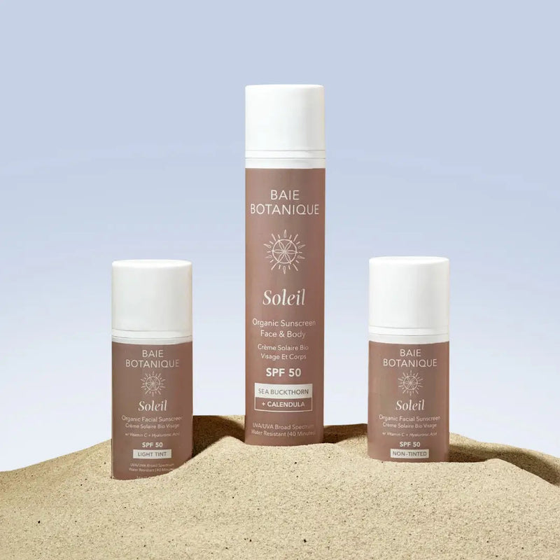 Suncare Essentials Bundle Sunscreen Baie Botanique USA | Organic and Vegan Skincare 