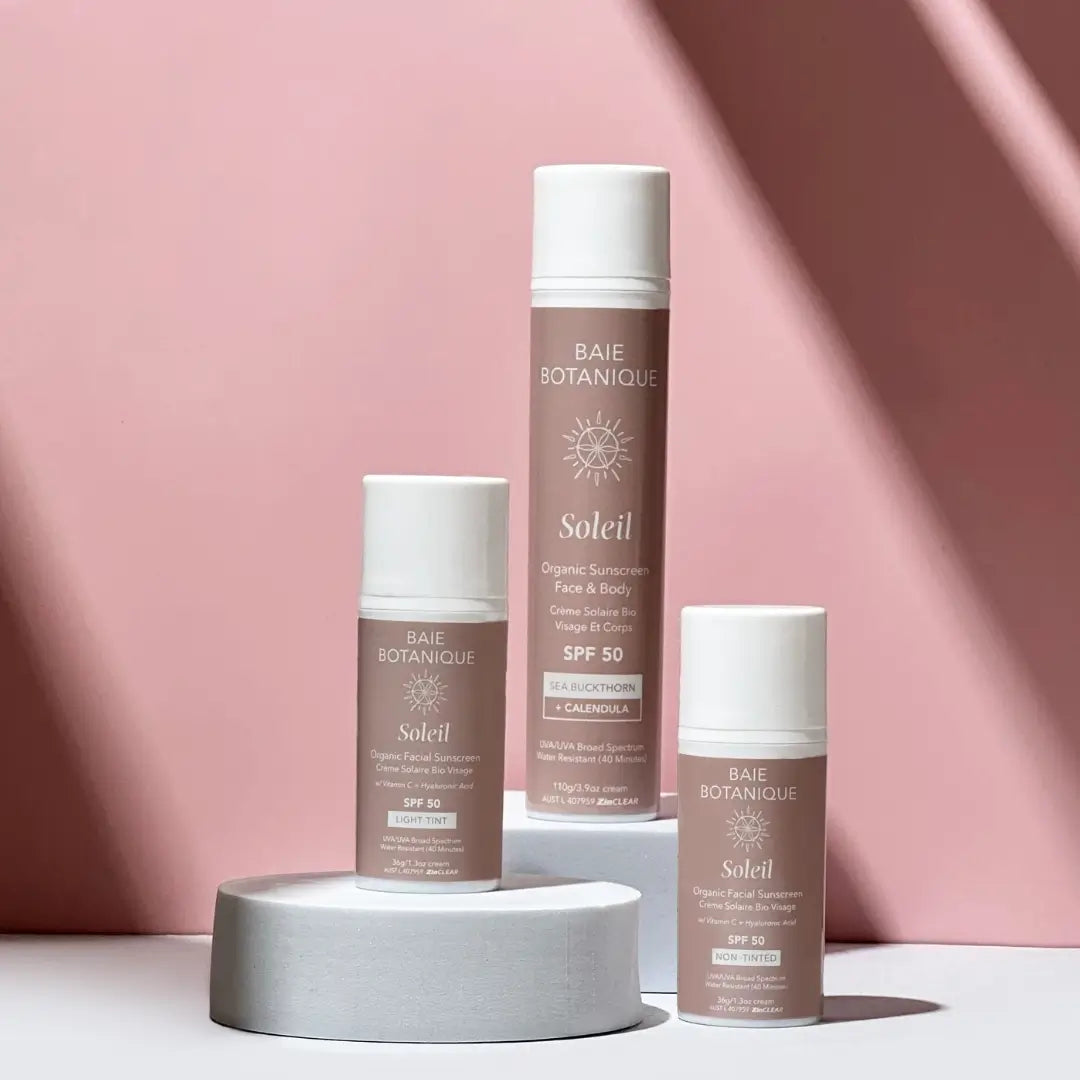 Suncare Essentials Bundle Sunscreen Baie Botanique USA | Organic and Vegan Skincare 