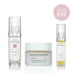 Essential Moisture Bundle Bundle Baie Botanique USA | Organic and Vegan Skincare Serum 50ml + Face Cream 50ml + Facial Oil 30ml 